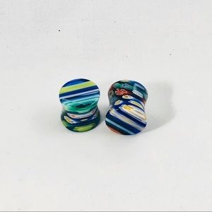 Double Flare Acrylic Multicolor Ear Gauges/Plugs